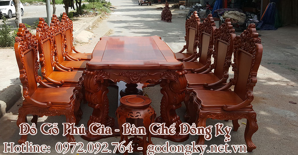 bộ bàn ghế ăn hoàng gia